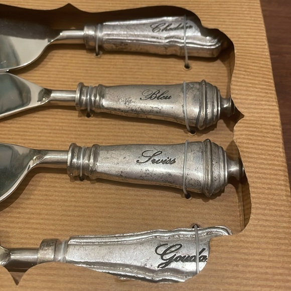 Pottery Barn Vintage Antique Cheese Serving Knife Fork Set - Picture 5 of 6